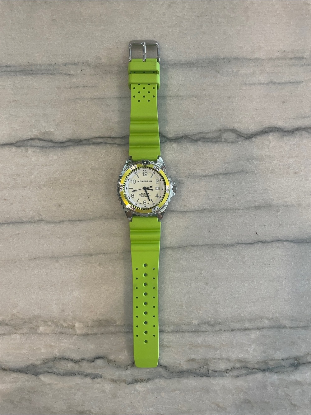 Momentum Splash lime green Silicone Strap Women's Sport Watch Needs Battery